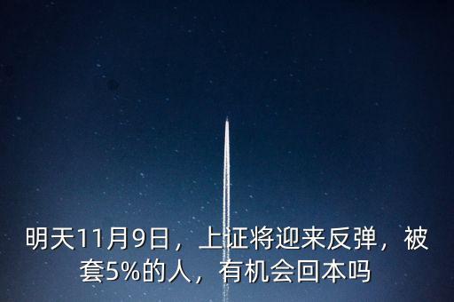 明天11月9日，上證將迎來反彈，被套5%的人，有機會回本嗎