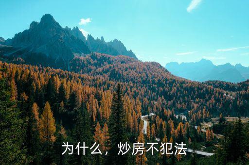 為什么，炒房不犯法