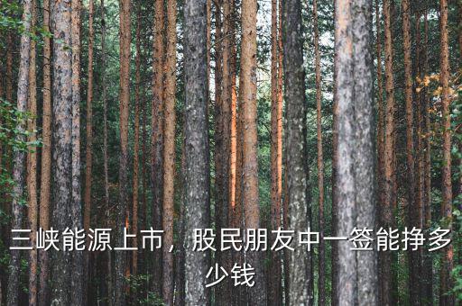 三峽能源上市，股民朋友中一簽?zāi)軖甓嗌馘X