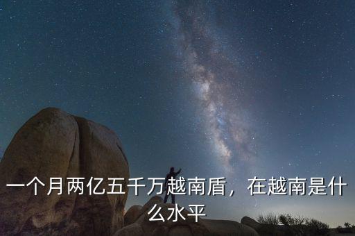 一個月兩億五千萬越南盾，在越南是什么水平