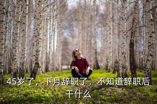 45歲了，下月辭職了，不知道辭職后干什么