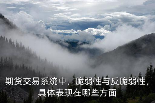 期貨交易系統(tǒng)中，脆弱性與反脆弱性，具體表現(xiàn)在哪些方面