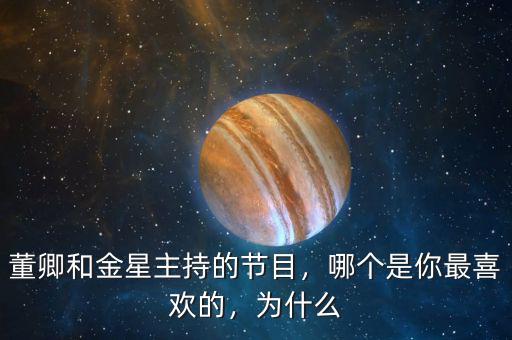 董卿和金星主持的節(jié)目，哪個(gè)是你最喜歡的，為什么