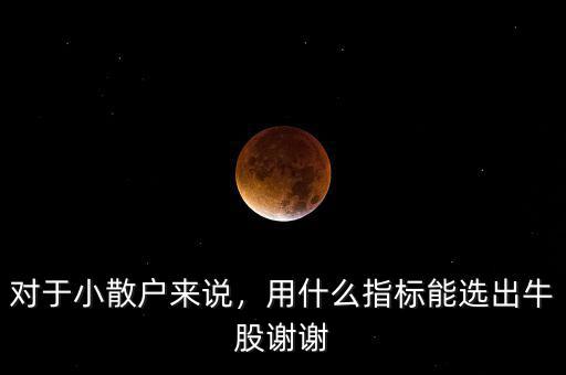 對于小散戶來說，用什么指標(biāo)能選出牛股謝謝