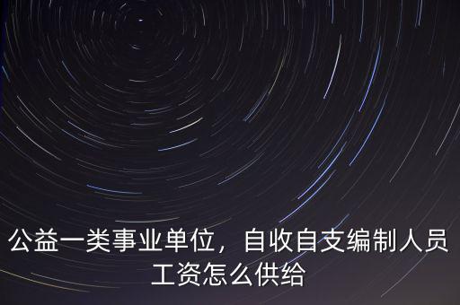 公益一類事業(yè)單位，自收自支編制人員工資怎么供給