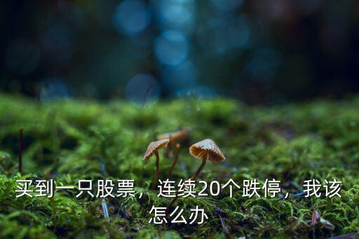 買到一只股票，連續(xù)20個(gè)跌停，我該怎么辦