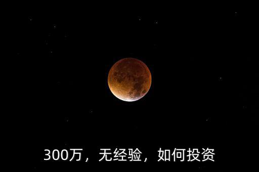 300萬(wàn)，無(wú)經(jīng)驗(yàn)，如何投資