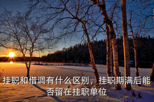 掛職和借調有什么區(qū)別，掛職期滿后能否留在掛職單位