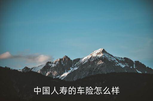 中國人壽的車險(xiǎn)怎么樣