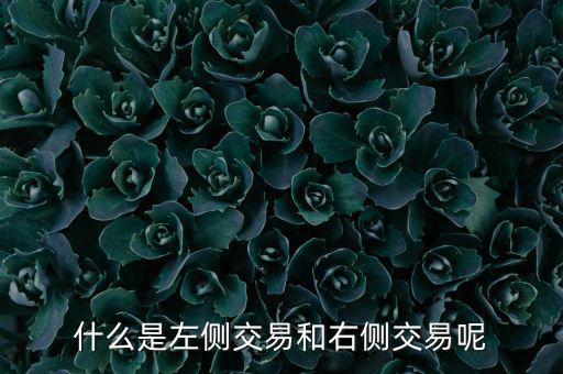 什么是左側交易和右側交易呢