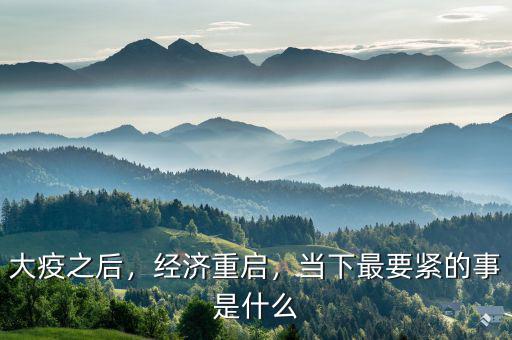 大疫之后，經(jīng)濟(jì)重啟，當(dāng)下最要緊的事是什么