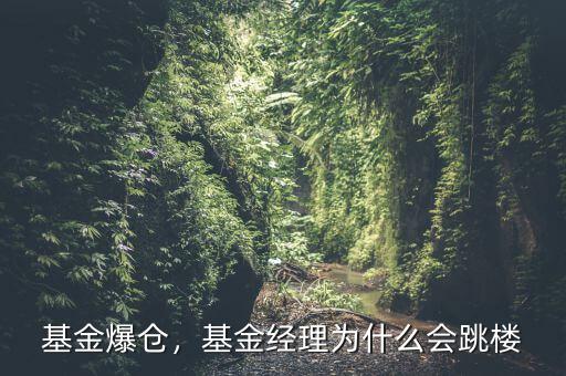 基金爆倉，基金經(jīng)理為什么會跳樓