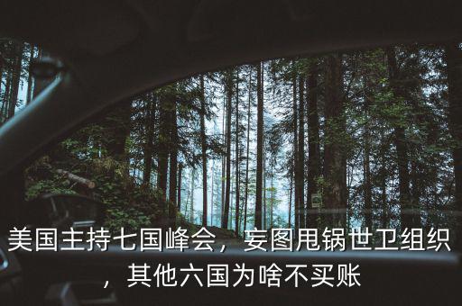 美國主持七國峰會，妄圖甩鍋世衛(wèi)組織，其他六國為啥不買賬