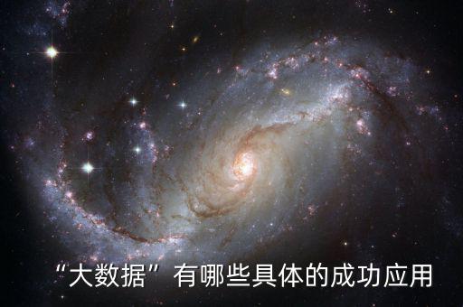 “大數(shù)據”有哪些具體的成功應用