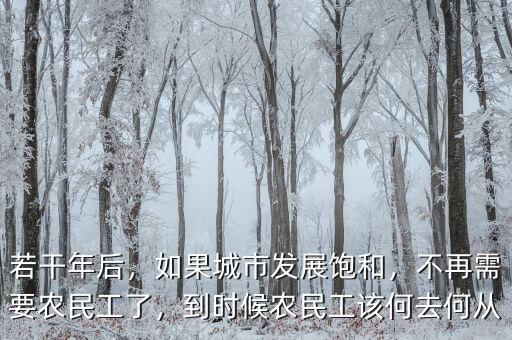 若干年后，如果城市發(fā)展飽和，不再需要農(nóng)民工了，到時(shí)候農(nóng)民工該何去何從