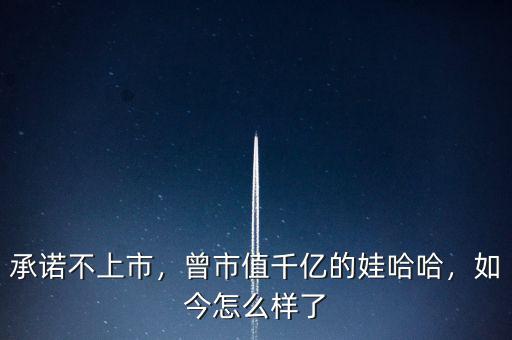 承諾不上市，曾市值千億的娃哈哈，如今怎么樣了