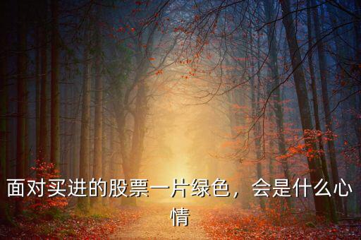 面對買進的股票一片綠色，會是什么心情