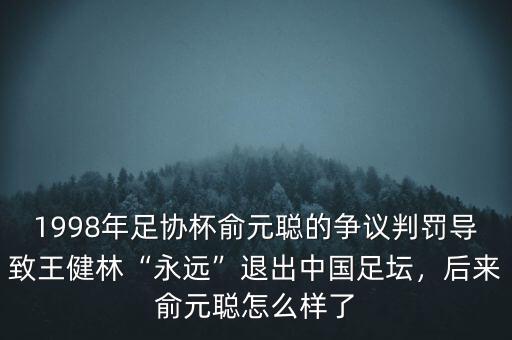1998年足協(xié)杯俞元聰?shù)臓幾h判罰導(dǎo)致王健林“永遠(yuǎn)”退出中國足壇，后來俞元聰怎么樣了