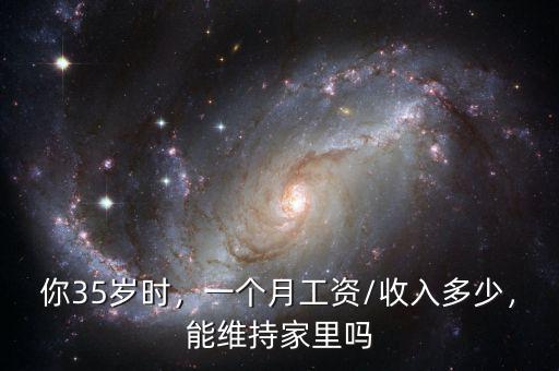 你35歲時，一個月工資/收入多少，能維持家里嗎