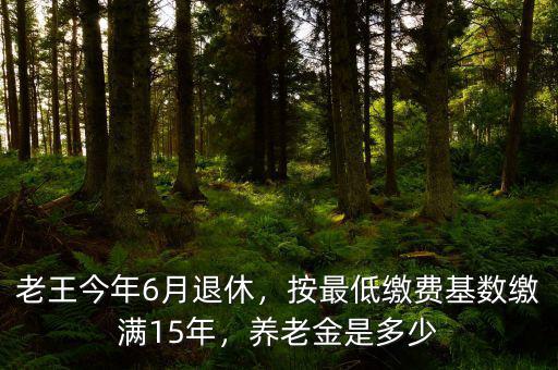 老王今年6月退休，按最低繳費基數繳滿15年，養(yǎng)老金是多少