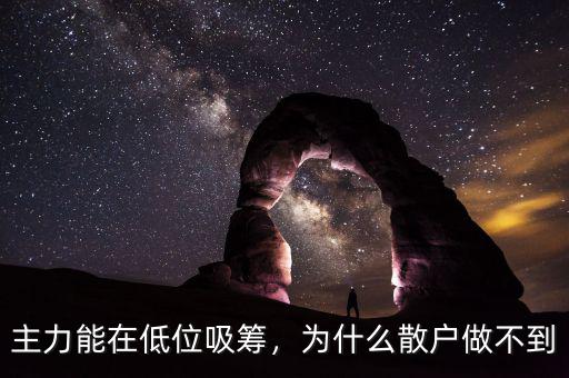 主力能在低位吸籌，為什么散戶做不到