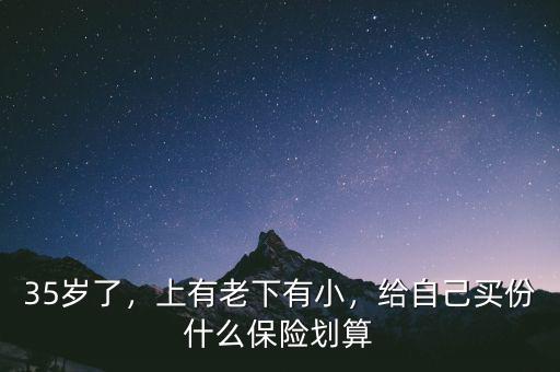 35歲了，上有老下有小，給自己買份什么保險劃算