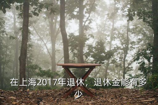 在上海2017年退休，退休金能有多少