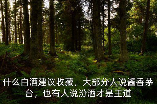 什么白酒建議收藏，大部分人說醬香茅臺，也有人說汾酒才是王道