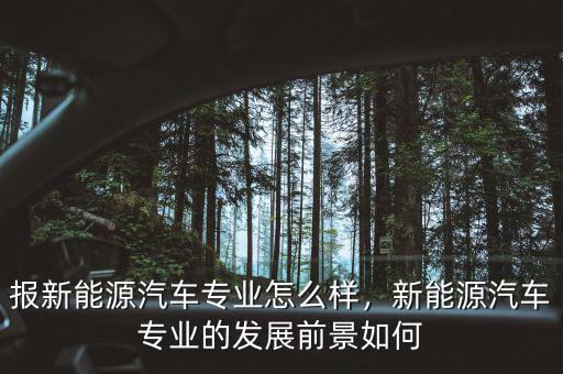 報新能源汽車專業(yè)怎么樣，新能源汽車專業(yè)的發(fā)展前景如何