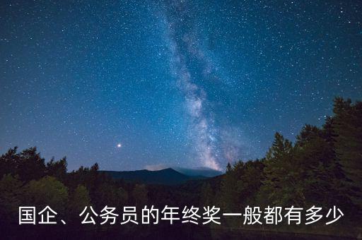 國企、公務(wù)員的年終獎(jiǎng)一般都有多少