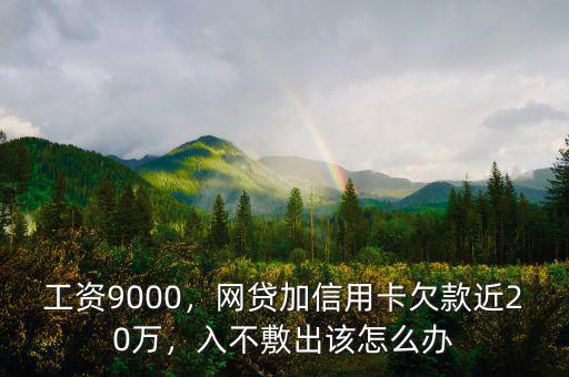 工資9000，網(wǎng)貸加信用卡欠款近20萬(wàn)，入不敷出該怎么辦