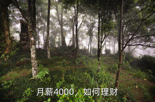 月薪4000，如何理財(cái)