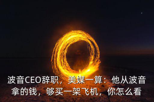 波音CEO辭職，美媒一算：他從波音拿的錢，夠買一架飛機(jī)，你怎么看