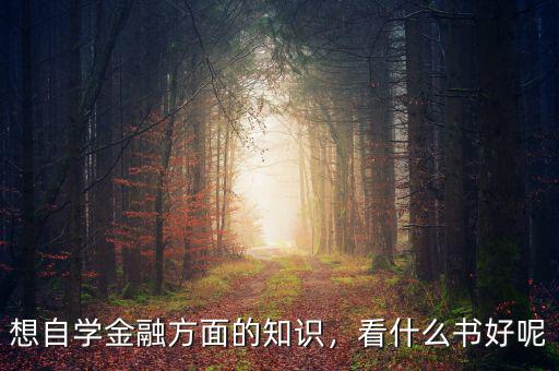 想自學(xué)金融方面的知識，看什么書好呢