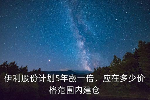 伊利股份計(jì)劃5年翻一倍，應(yīng)在多少價(jià)格范圍內(nèi)建倉(cāng)