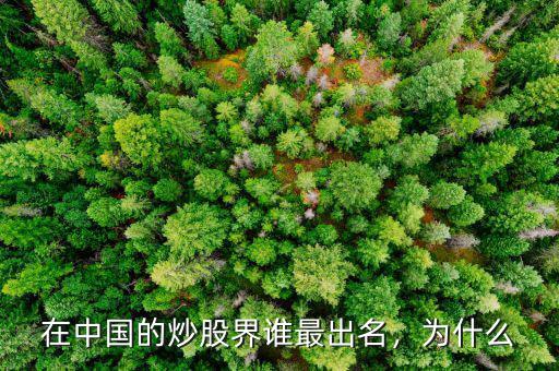 在中國的炒股界誰最出名，為什么