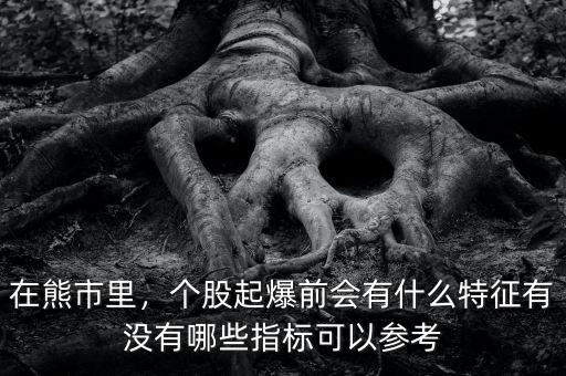 在熊市里，個(gè)股起爆前會有什么特征有沒有哪些指標(biāo)可以參考