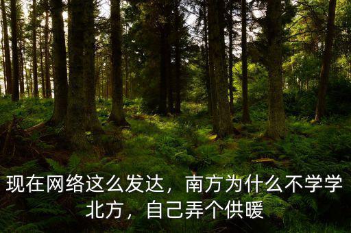 現(xiàn)在網(wǎng)絡(luò)這么發(fā)達(dá)，南方為什么不學(xué)學(xué)北方，自己弄個供暖