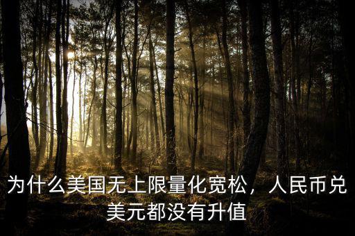 為什么美國(guó)無上限量化寬松，人民幣兌美元都沒有升值