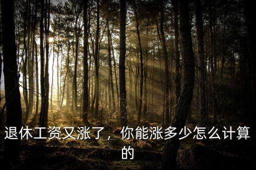 退休工資又漲了，你能漲多少怎么計(jì)算的