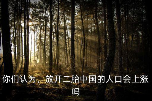 你們認(rèn)為，放開二胎中國(guó)的人口會(huì)上漲嗎