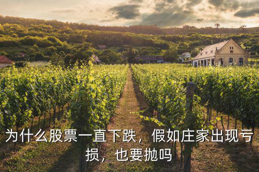 為什么股票一直下跌，假如莊家出現(xiàn)虧損，也要拋嗎