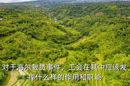 對于海爾裁員事件，工會在其中應該發(fā)揮什么樣的作用和職能