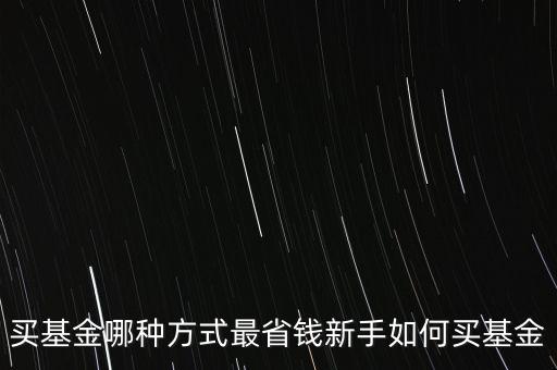 基金怎么買(mǎi)最便宜,新手如何買(mǎi)基金