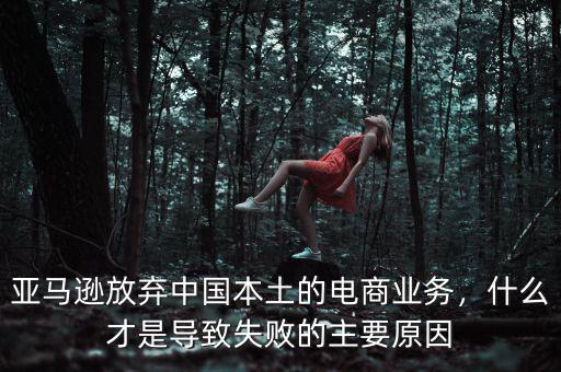 亞馬遜放棄中國本土的電商業(yè)務(wù)，什么才是導(dǎo)致失敗的主要原因