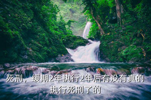 死刑，緩期2年執(zhí)行2年后有沒有真的執(zhí)行死刑了的