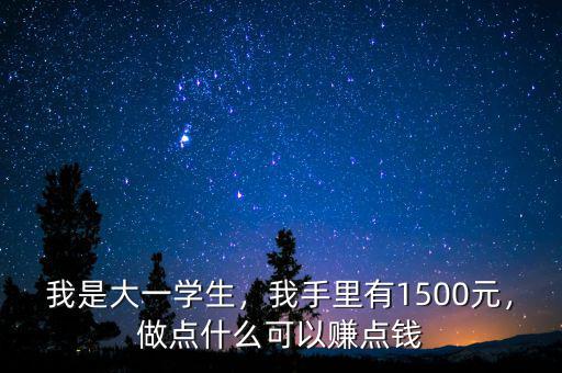 我是大一學(xué)生，我手里有1500元，做點(diǎn)什么可以賺點(diǎn)錢
