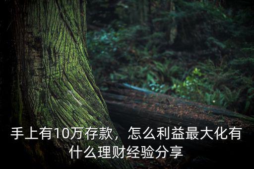 手上有10萬存款，怎么利益最大化有什么理財(cái)經(jīng)驗(yàn)分享