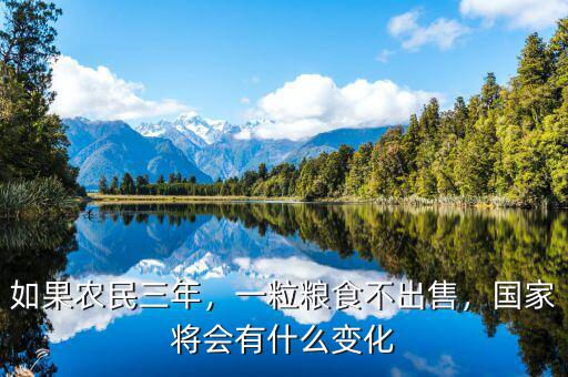 如果農(nóng)民三年，一粒糧食不出售，國(guó)家將會(huì)有什么變化