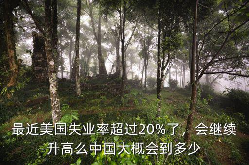 最近美國(guó)失業(yè)率超過(guò)20%了，會(huì)繼續(xù)升高么中國(guó)大概會(huì)到多少